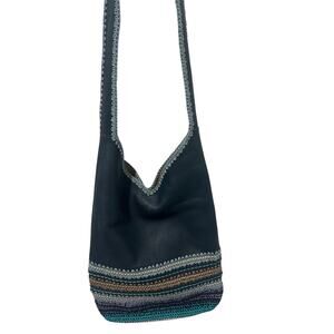 The Sak 120 hobo hand crocheted bag leather and Signed by artist